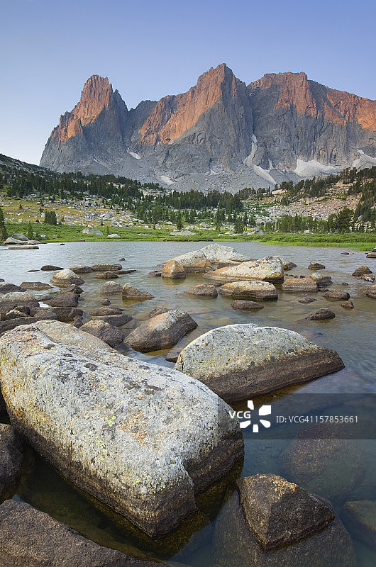 怀俄明州风河山脉的群峰环绕图片素材