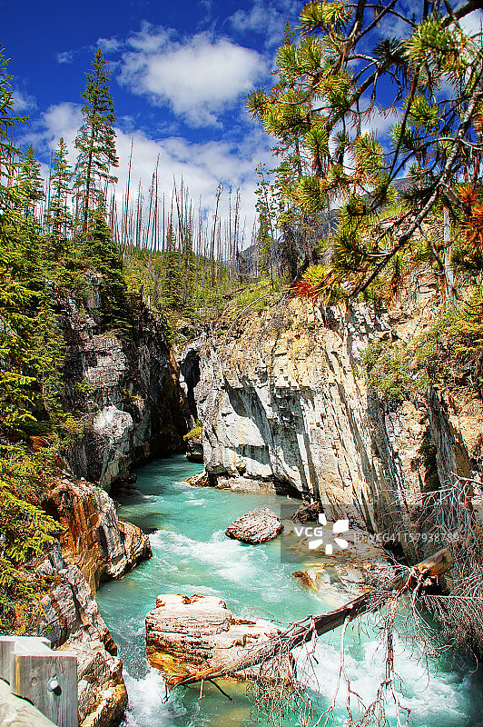 库特尼山脉的大理石峡谷图片素材