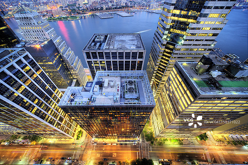 曼哈顿市中心金融区图片素材