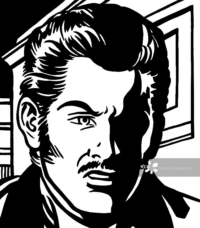 阴影中的男人图片素材