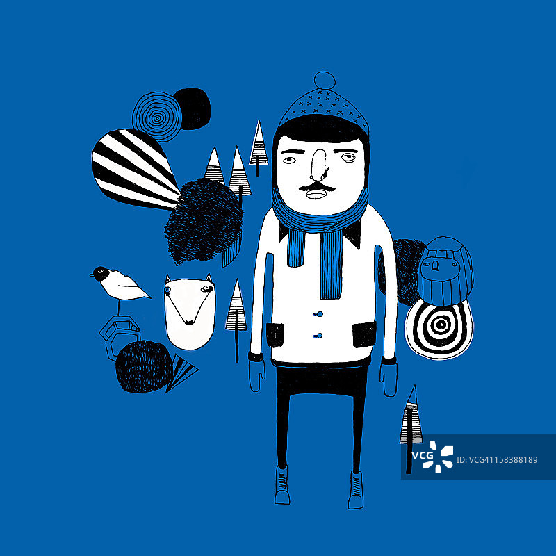 蓝色森林图片素材