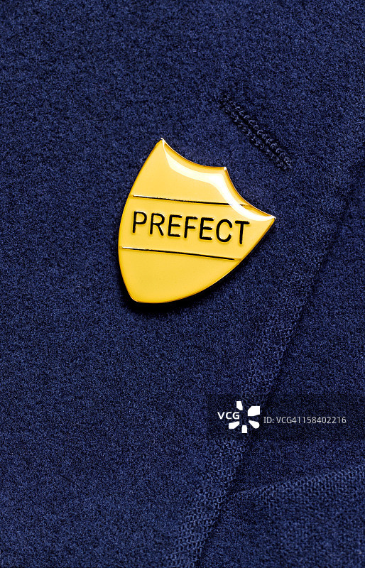 西装上的学校级长徽章图片素材