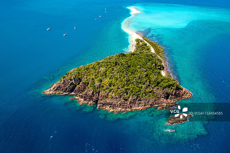 圣灵群岛兰福德岛航拍图片素材