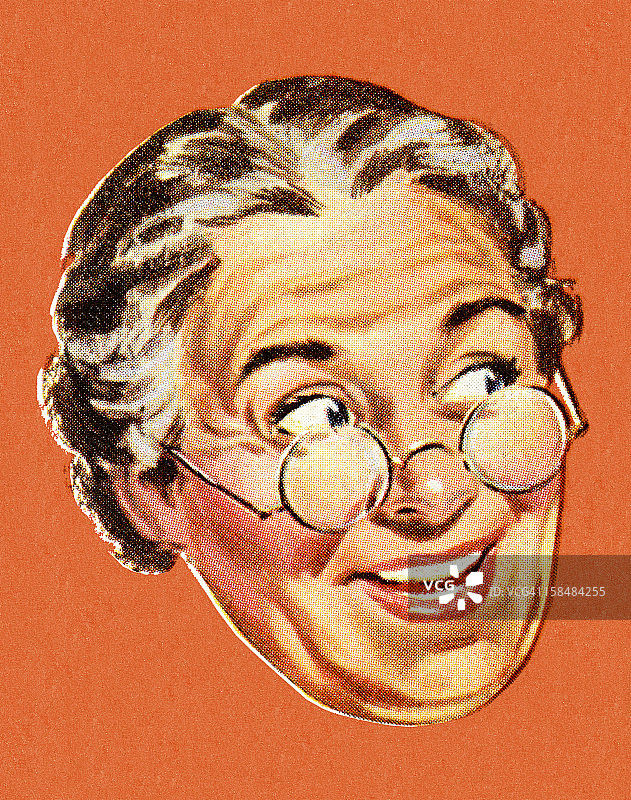 微笑侧视的奶奶图片素材