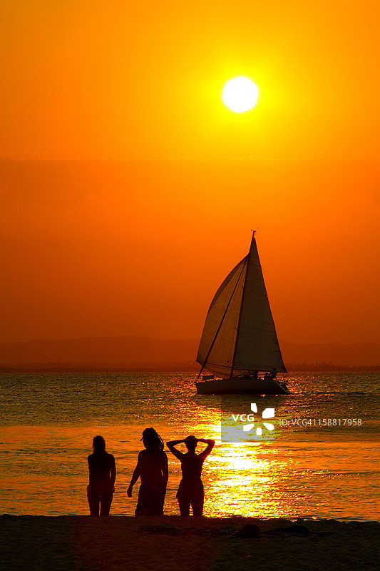 沉思日落图片素材