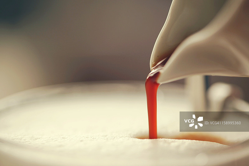 拿铁玛奇朵微距摄影图片素材