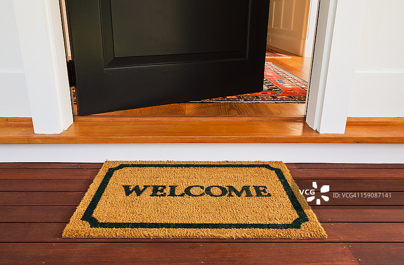 门垫和前门图片素材