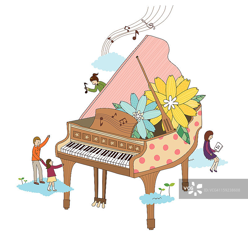 钢琴特写图片素材