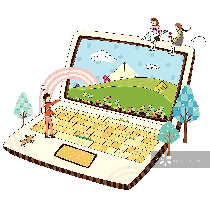 笔记本电脑特写图片素材