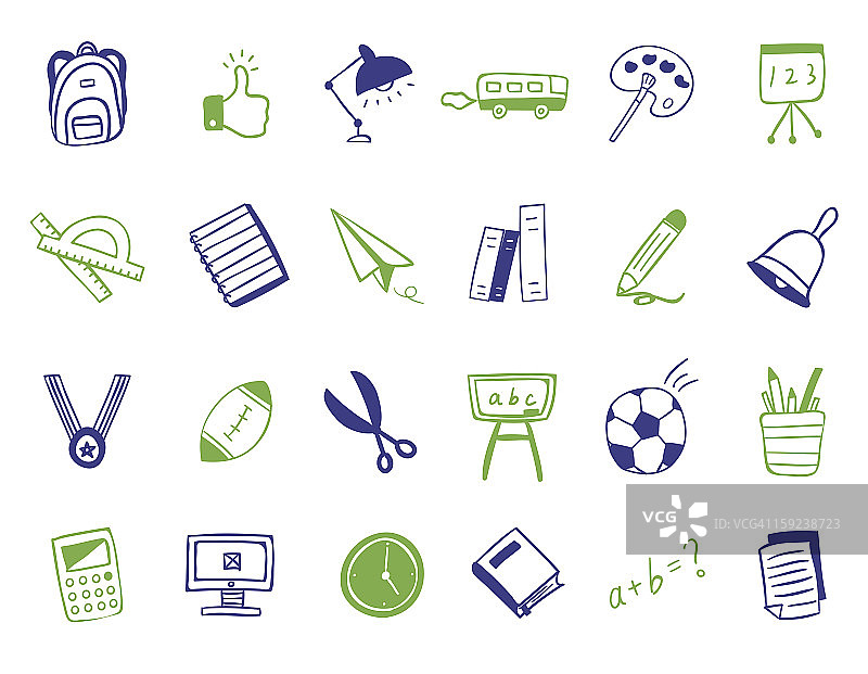 学校图标集图片素材