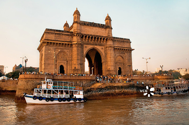 印度门日落图片素材