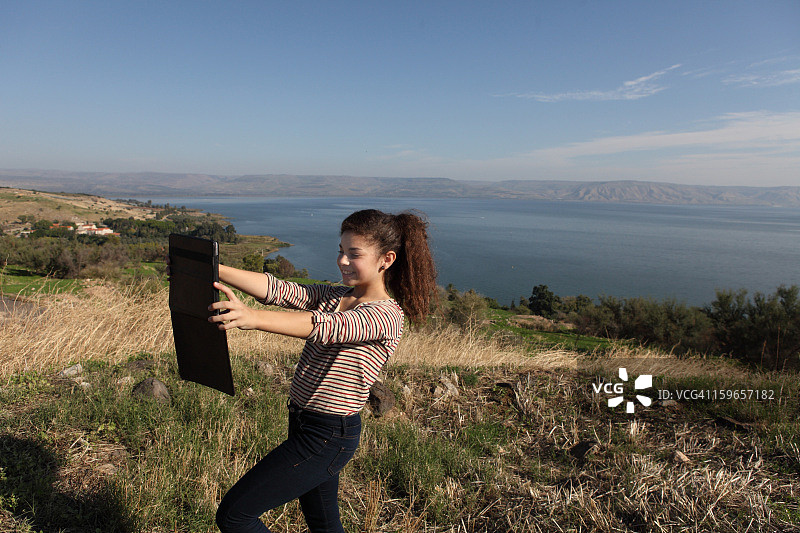 游客的微笑图片素材