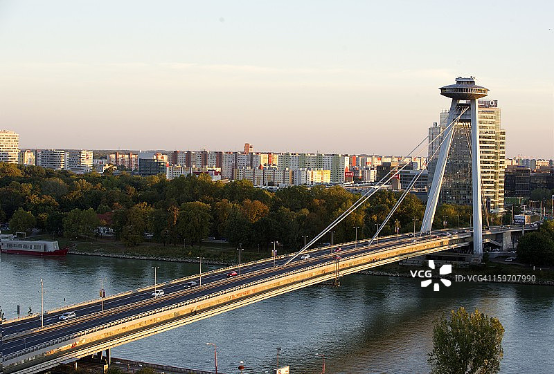 斯洛伐克布拉迪斯拉发新桥图片素材