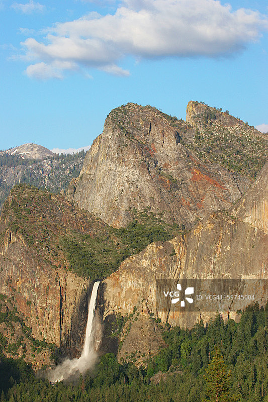 优胜美地新娘面纱瀑布图片素材