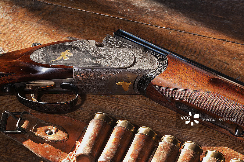 带子弹的猎枪图片素材