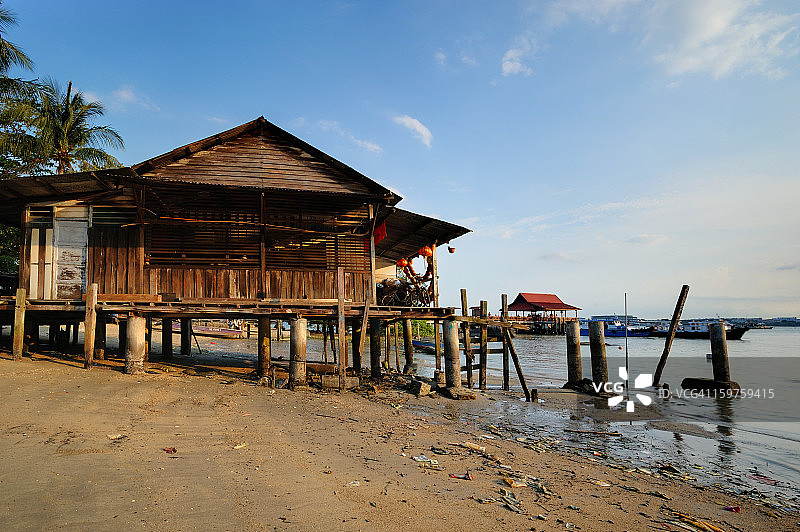 新加坡岛 - 乌敏岛甘榜屋图片素材