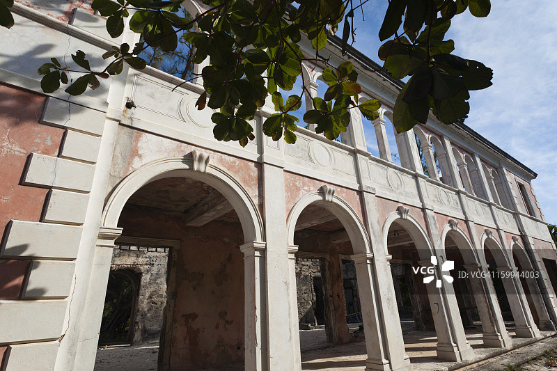 巴哈马群岛海港岛上的鬼屋图片素材