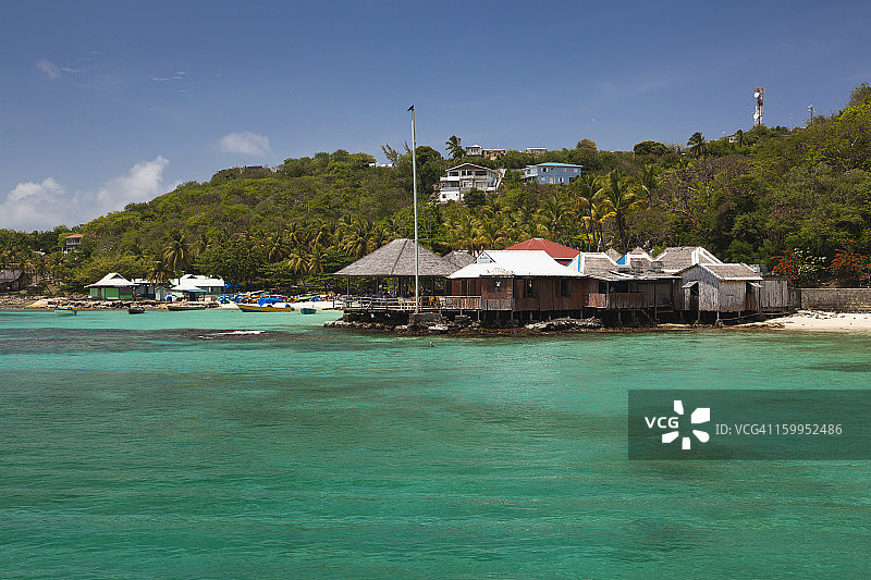 圣文森特岛穆斯蒂克海滩酒吧图片素材