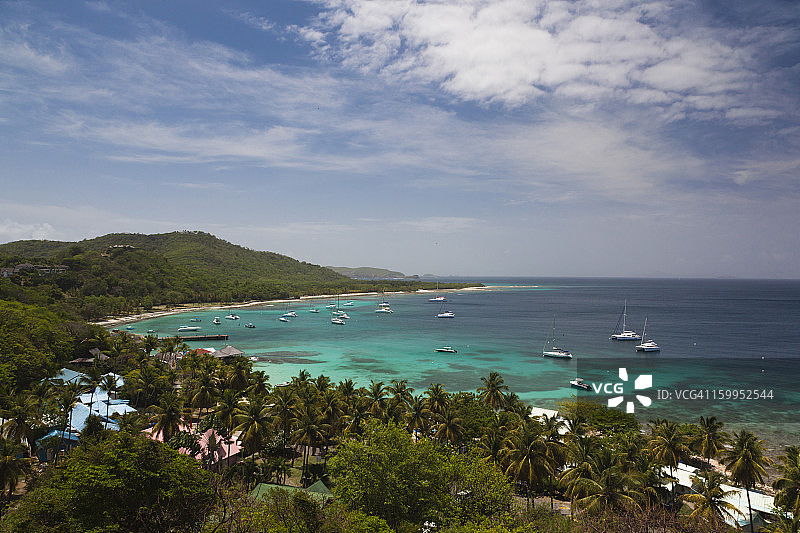 圣文森特和格林纳丁斯马斯蒂克岛鸟瞰图图片素材
