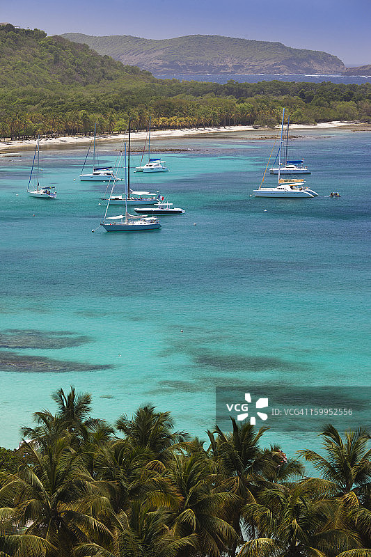 圣文森特和格林纳丁斯马斯蒂克岛鸟瞰图图片素材