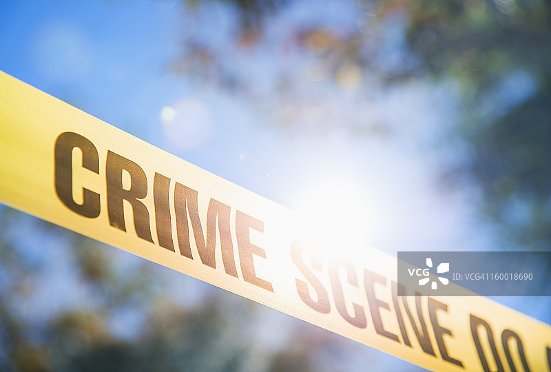 美国纽约州纽约市：犯罪现场警戒线图片素材