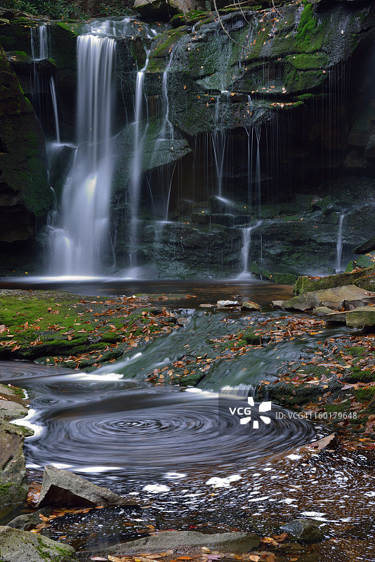 黑水瀑布州立公园的瀑布图片素材