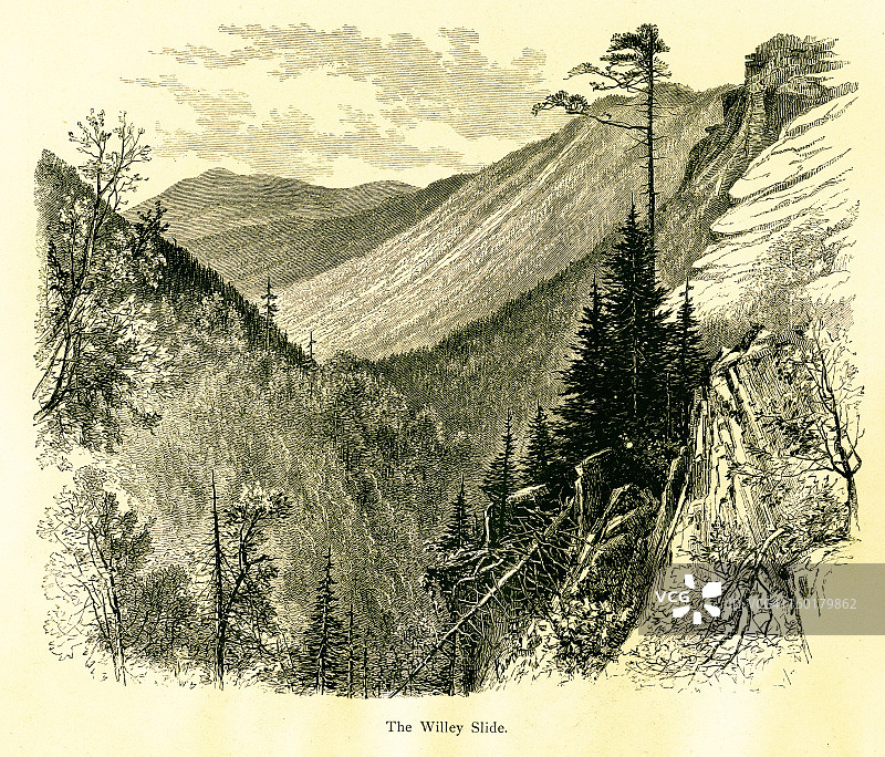 新罕布什尔州克劳福德山口威利山图片素材