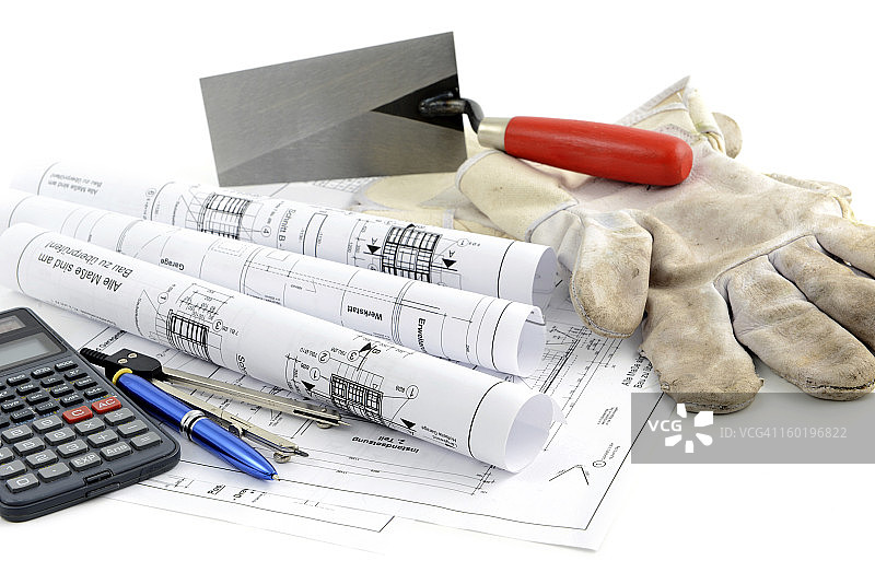 房屋建造蓝图图片素材