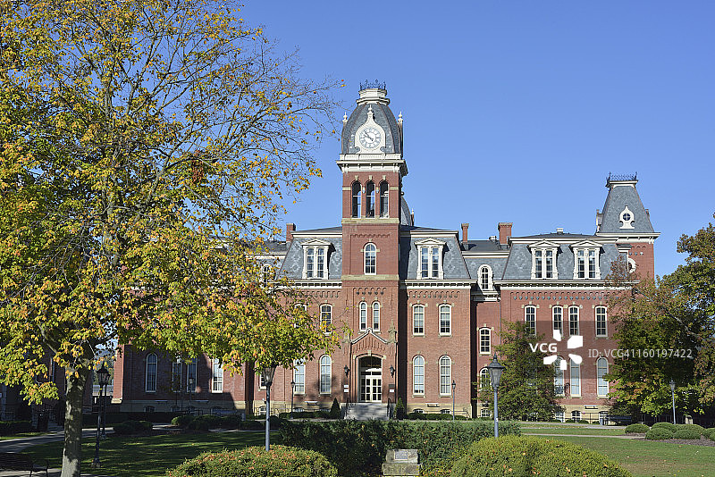 西弗吉尼亚大学的伍德伯恩大厅图片素材