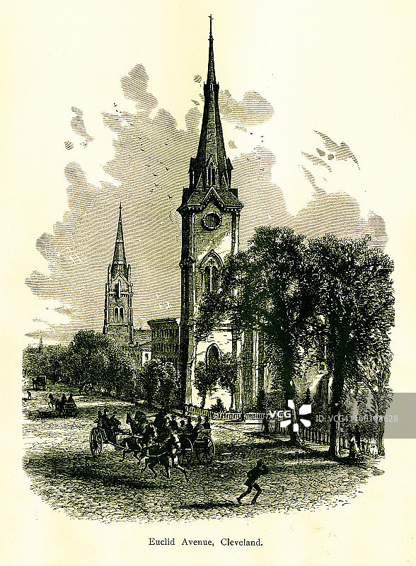 俄亥俄州克利夫兰尤克里德大街图片素材