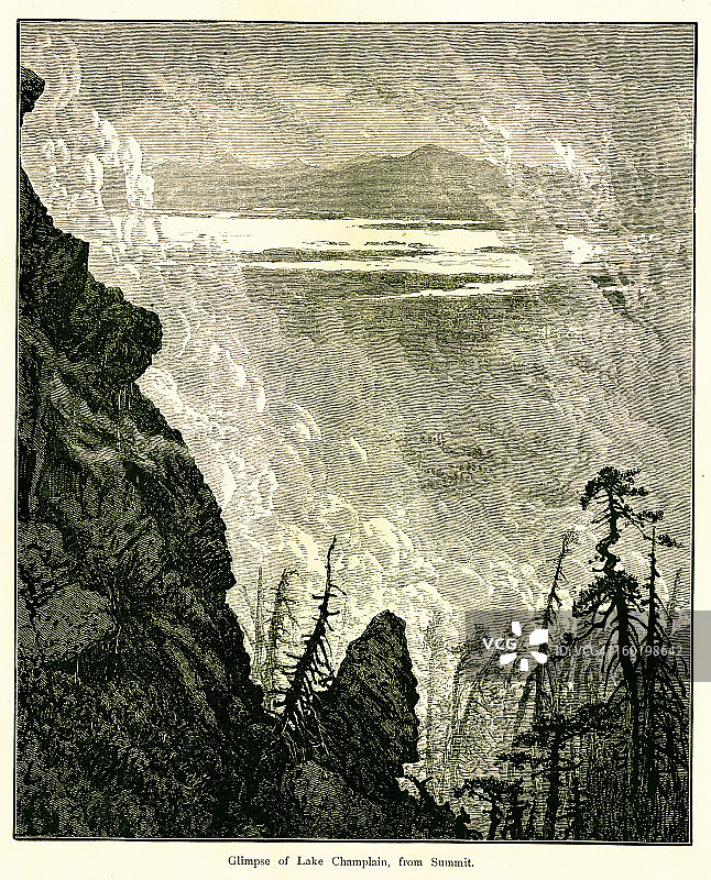 佛蒙特州尚普兰湖图片素材