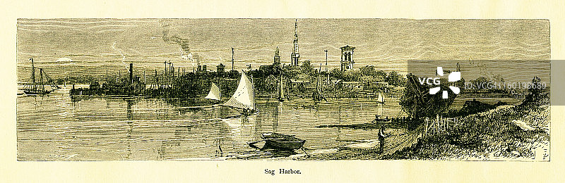 纽约州萨格港图片素材