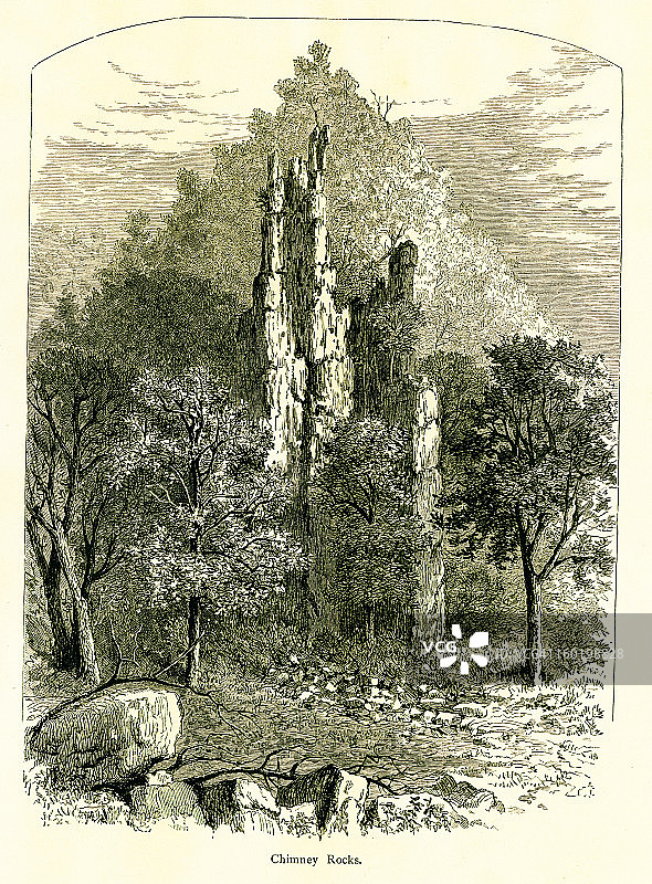 西弗吉尼亚州的烟囱岩图片素材