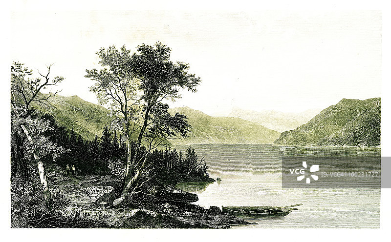 纽约乔治湖图片素材