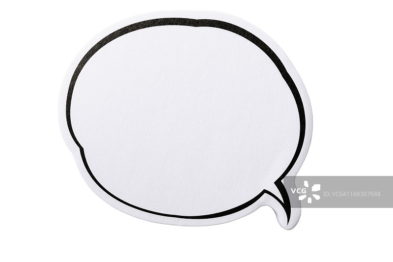 白色背景上的便签纸气泡图片素材