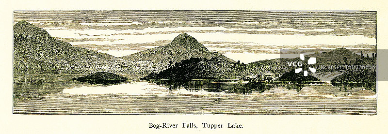 纽约博格河瀑布图片素材