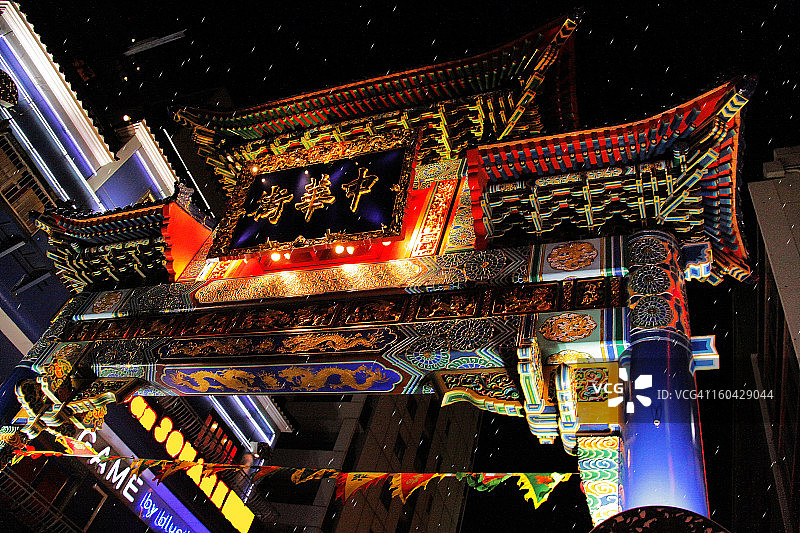 日本横滨中华街图片素材