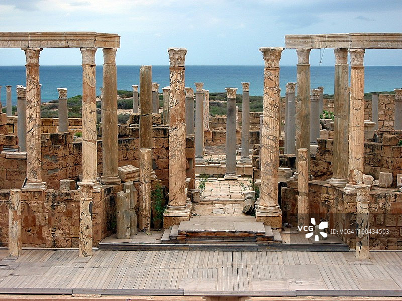 利比亚莱普蒂斯马格纳罗马剧院图片素材