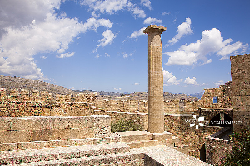 希腊罗德岛林多斯卫城图片素材