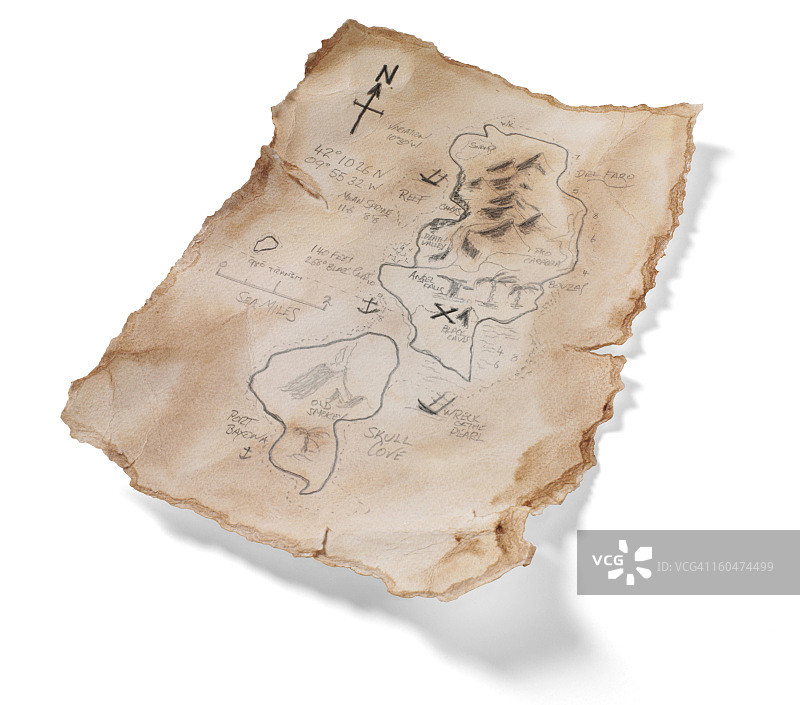 手工藏宝图图片素材