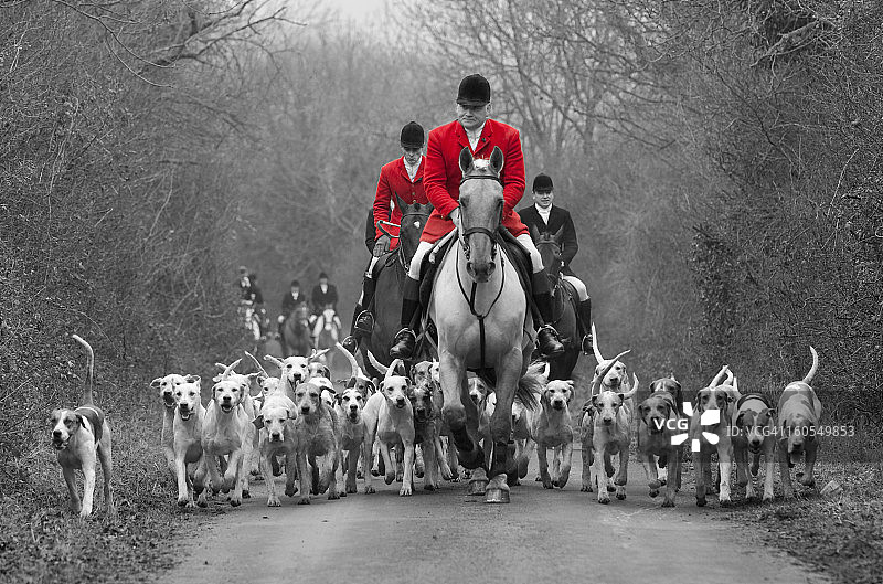 猎人和猎犬图片素材