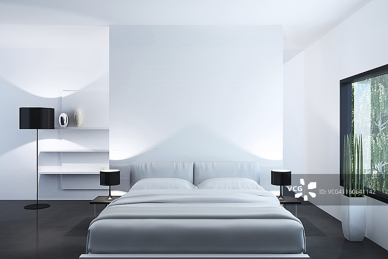 白色豪华卧室图片素材