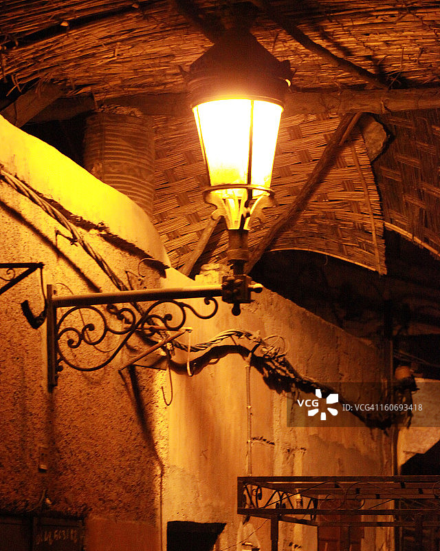 摩洛哥卡萨布兰卡煤气灯图片素材