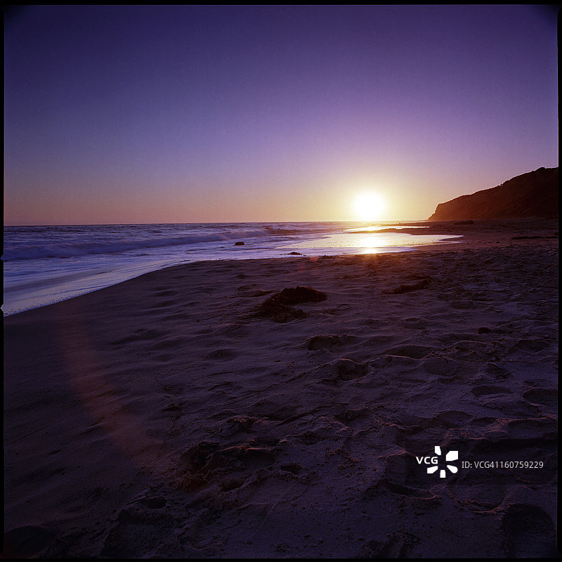 水晶湾日落图片素材