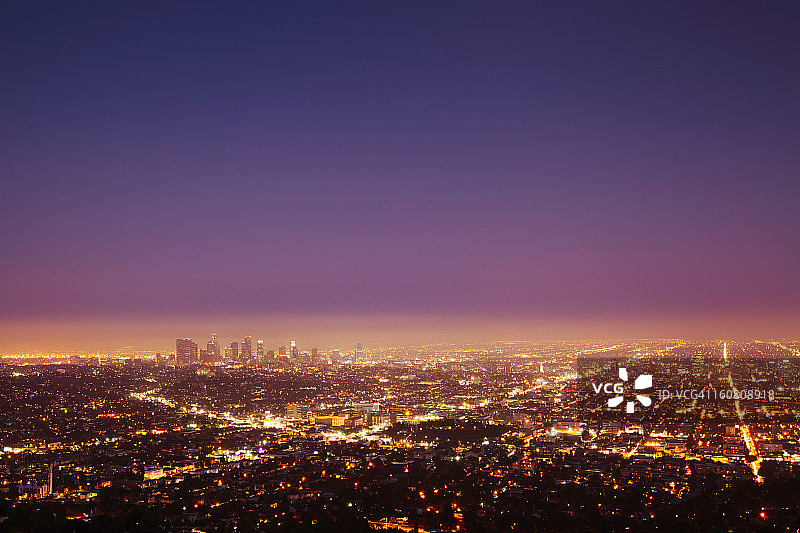 夜幕下的洛杉矶图片素材