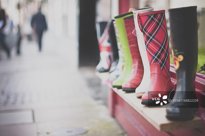 彩色惠灵顿靴图片素材