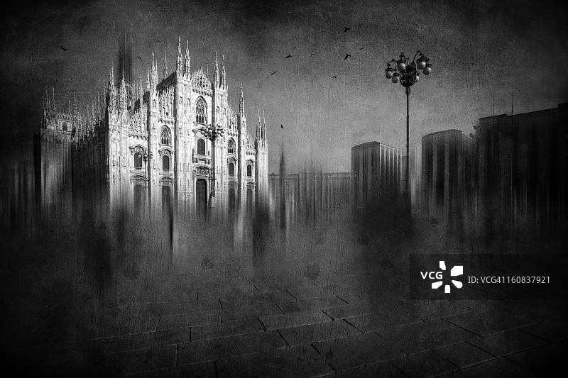 幽灵米兰大教堂图片素材