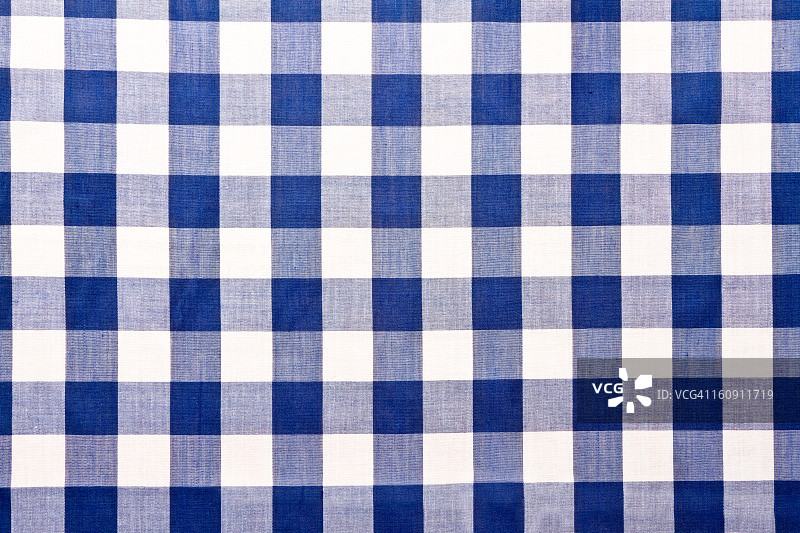 蓝色方格桌布图片素材