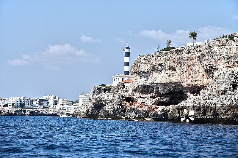 西班牙马略卡岛科隆港灯塔景色图片素材