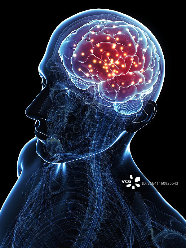 大脑活动概念艺术作品图片素材